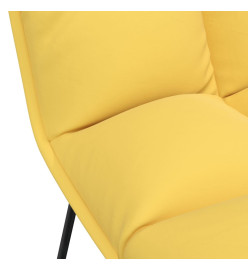 Chaise de détente avec cadre en métal Jaune Velours