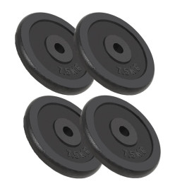 Plaque de poids 4 pcs 4x7,5 kg Fonte