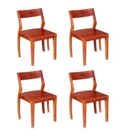 Chaises à manger lot de 4 bois d'acacia massif