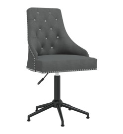 Chaise pivotante de bureau Gris foncé Velours