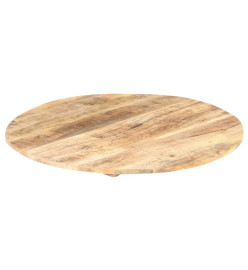 Dessus de table Bois de manguier solide Rond 15-16 mm 50 cm