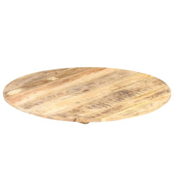 Dessus de table Bois de manguier solide Rond 15-16 mm 50 cm