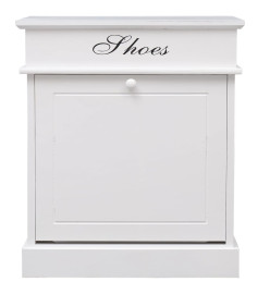 Armoire à chaussures Blanc 50 x 28 x 58 cm Bois de Paulownia