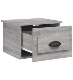 Table de chevet murale sonoma gris 41,5x36x28 cm