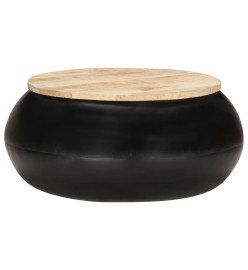 Table basse Noir 68x68x30 cm Bois de manguier solide