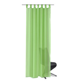 Rideau fin Vert pomme 140x225 cm 2 pcs