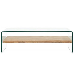 Table basse Clair 98 x 45 x 31 cm Verre trempé