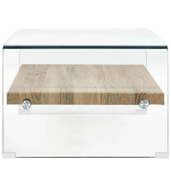 Table basse Clair 98 x 45 x 31 cm Verre trempé