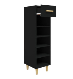 Armoire à chaussures Noir 30x35x105 cm Bois d'ingénierie