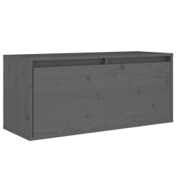 Armoire murale Gris 80x30x35 cm Bois de pin massif