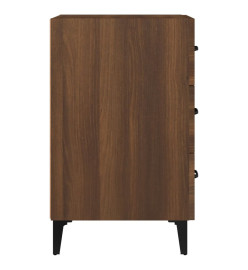 Table de chevet chêne marron 40x40x66 cm bois d'ingénierie