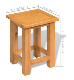 Tables d'appoint 2 pcs 27 x 24 x 37 cm Bois de chêne massif