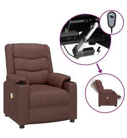 Fauteuil de massage électrique Marron Similicuir