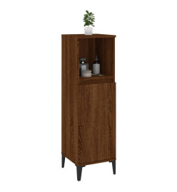 Armoire de bain chêne marron 30x30x100 cm bois d'ingénierie