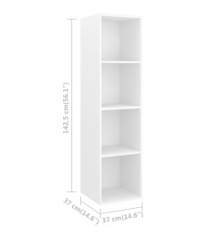 Ensemble de meuble TV 3 pcs Blanc Aggloméré