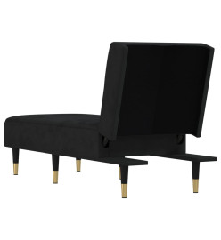 Chaise longue noir velours