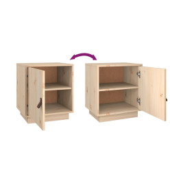 Tables de chevet 2 pcs 40x34x45 cm Bois de pin massif