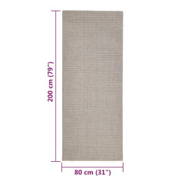 Tapis Sisal naturel 80x200 cm Sableux