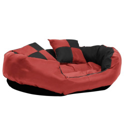 Coussin réversible lavable pour chien Rouge et noir 85x70x20 cm