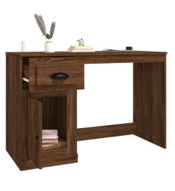 Bureau avec tiroir chêne marron 115x50x75 cm bois d'ingénierie