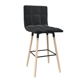 Tabouret de bar Noir Tissu