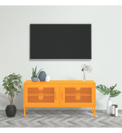 Meuble TV Jaune moutarde 105x35x50 cm Acier