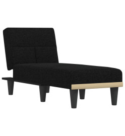 Chaise longue noir tissu