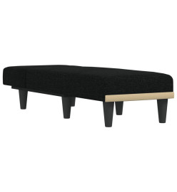 Chaise longue noir tissu