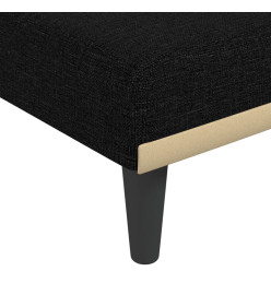 Chaise longue noir tissu