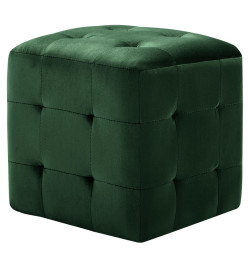 2 pcs Poufs Vert 30 x 30 x 30 cm Tissu velours