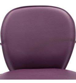 Tabourets de bar avec accoudoir lot de 2 violet similicuir