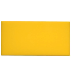 Panneaux muraux 12 pcs Jaune 60x30 cm Velours 2,16 m²