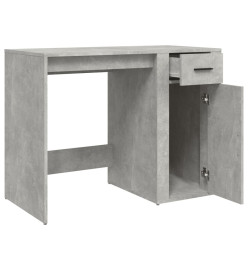 Bureau Gris béton 100x49x75 cm Bois d'ingénierie