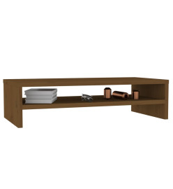 Support de moniteur Marron miel 50x24x13 cm Bois de pin solide