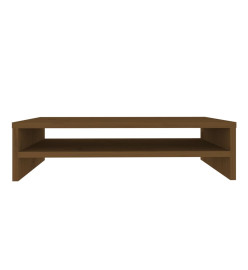 Support de moniteur Marron miel 50x24x13 cm Bois de pin solide