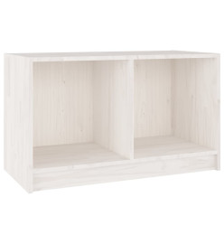 Meuble TV Blanc 70x33x42 cm Bois de pin massif