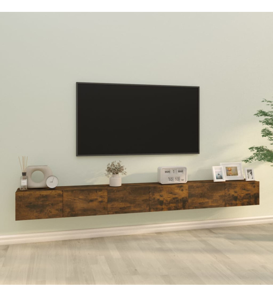 Ensemble de meubles TV 3 pcs Chêne fumé Bois d'ingénierie