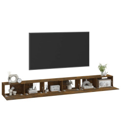 Ensemble de meubles TV 3 pcs Chêne fumé Bois d'ingénierie