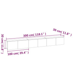 Ensemble de meubles TV 3 pcs Chêne fumé Bois d'ingénierie