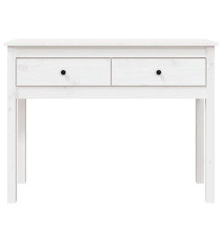 Table console Blanc 100x35x75 cm Bois massif de pin