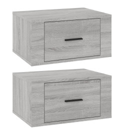 Tables de chevet murales 2 pcs Sonoma gris 50x36x25 cm