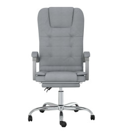 Fauteuil de massage inclinable de bureau Gris clair Tissu