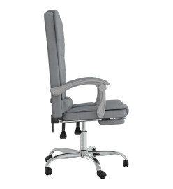 Fauteuil de massage inclinable de bureau Gris clair Tissu