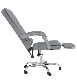 Fauteuil de massage inclinable de bureau Gris clair Tissu