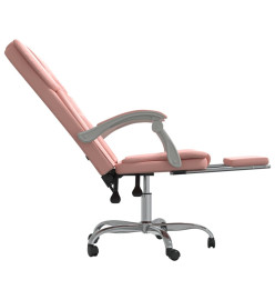 Fauteuil inclinable de bureau Rose Similicuir