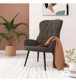 Chaise de relaxation Gris foncé Velours