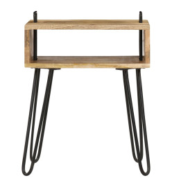 Table de chevet Bois de manguier massif 40 x 34 x 47 cm