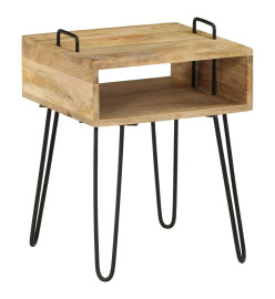 Table de chevet Bois de manguier massif 40 x 34 x 47 cm