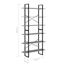 Armoire haute Gris béton 100x30x210 cm Aggloméré