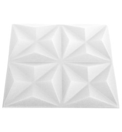 Panneaux muraux 3D 48 pcs 50x50 cm Blanc origami 12 m²